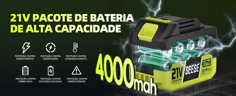 Bateria 21V 4000mAh Protegida